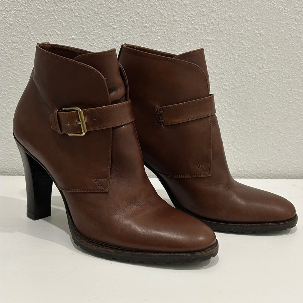 Ralph Lauren Purple Label Brown Ankle Boots